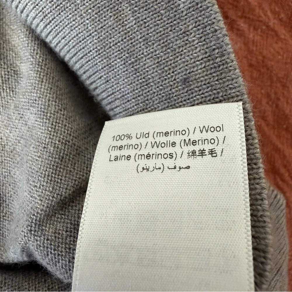 Les Deux $159 Greyson Merino Wool Crew Knit Sweater Men’s Large Taupe Copenhagen